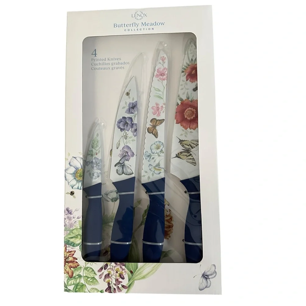 LENOX Butterfly Meadow 4-Piece Knife Set. Brand New in Original Box! - Picture 2 of 8